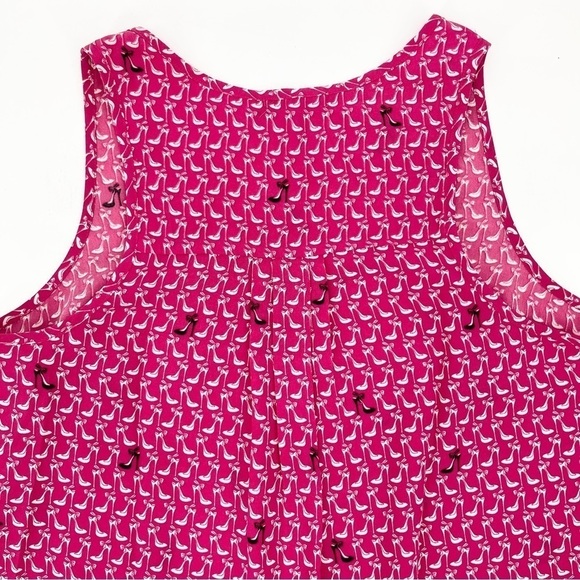 Pleione Women’s Pink Stiletto Print High-Low Tank Top - Picture 6 of 9